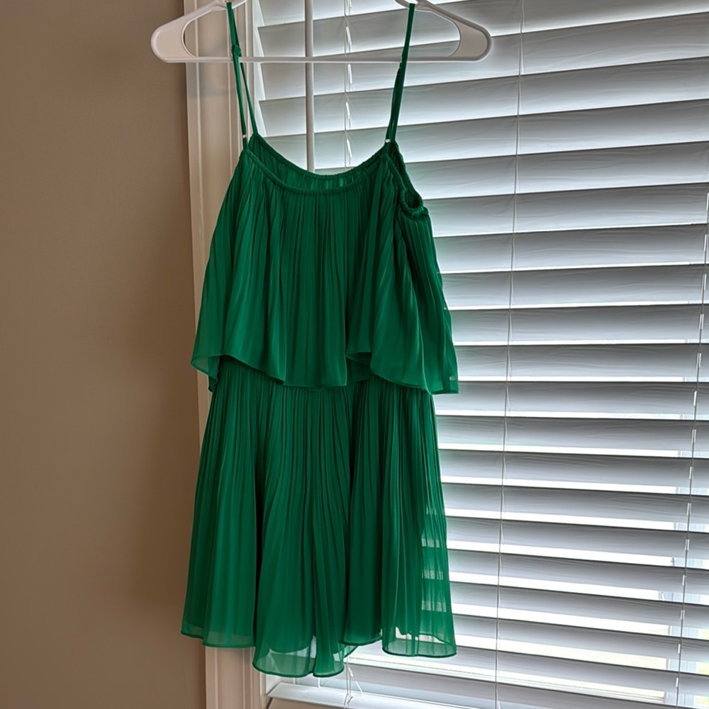 Elegant Teal Pleated ROMPER